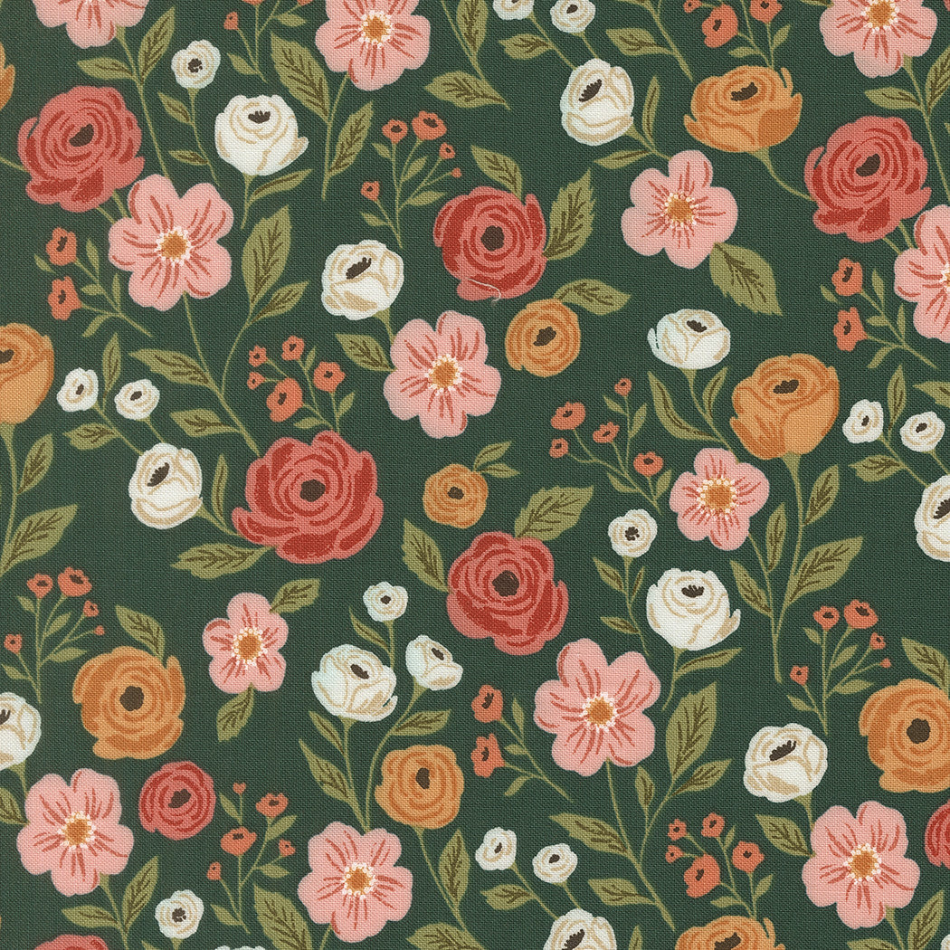 PRESALE Garden Glam Petal Pusher Teal Yardage by Lella Boutique for Moda Fabrics | 5270 18