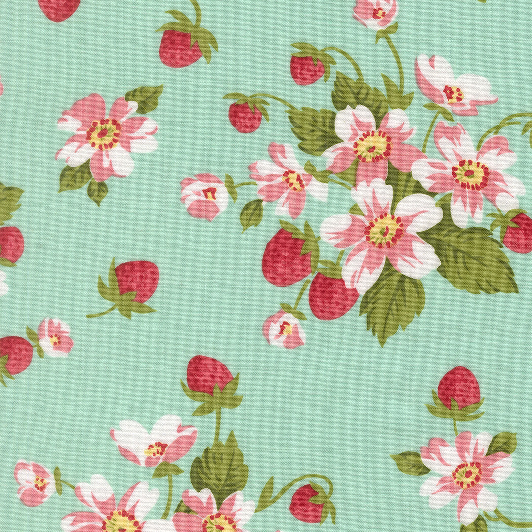 PRESALE Bloomsberry In Bloom Aqua Yardage by Camille Roskelley for Moda Fabrics | 55350 13