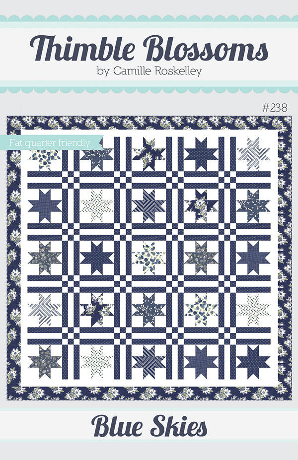Blue Skies Quilt Pattern by Thimble Blossoms (TB 238) - Fat Quarter Friendly!