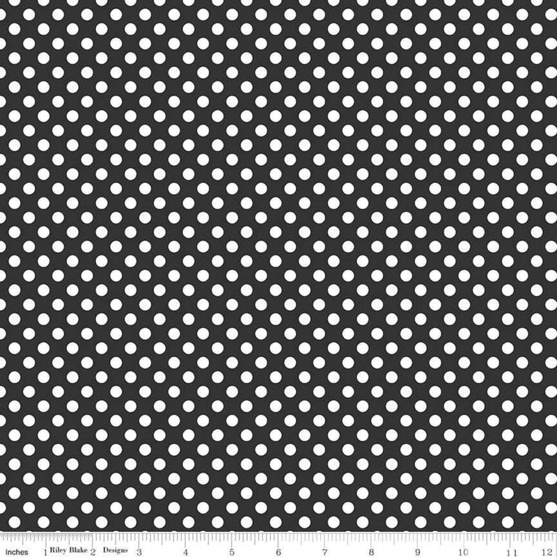 SALE! Black Small Dots Yardage by Riley Blake Designs | SKU #C350-110