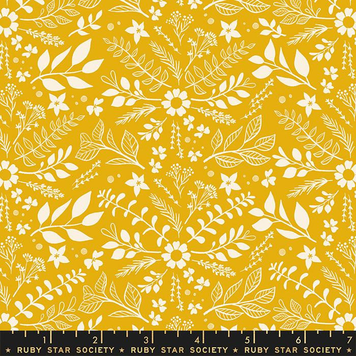 Curio Goldenrod Sprigs Yardage by Melody Miller for Ruby Star Society for Moda Fabrics SKU #RS0062 12