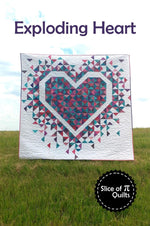 Exploding Heart Quilt Pattern by Pi Quilts | SPQ332