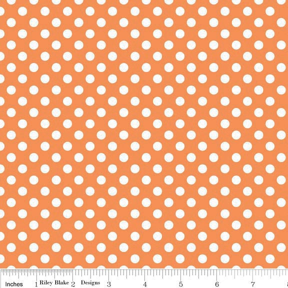 SALE! Orange Small Dots by Riley Blake Design (C350 60) Cut Options Available