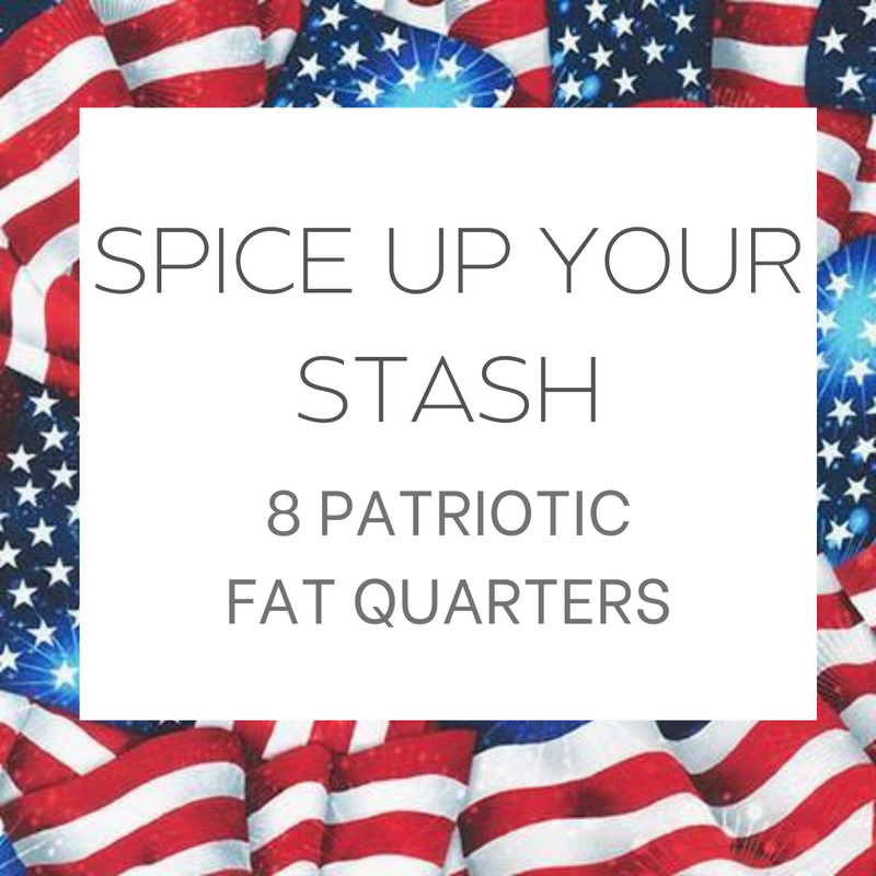 Spice Up Your Stash |  8 Patriotic Fat Quarters | Custom Fat Quarter Bundle | Color Your Stash