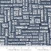 Stateside Navy States Yardage by Sweetwater for Moda Fabrics | 55610 23 | Remnant Fat Quarter