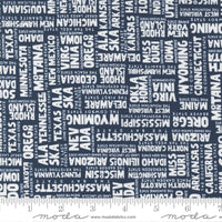 Stateside Navy States Yardage by Sweetwater for Moda Fabrics | 55610 23 | Remnant Fat Quarter