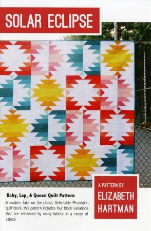 Solar Eclipse Quilt Pattern by Elizabeth Hartman (EH 013) - Instructions for Baby, Lap and Queen Quilts - Jelly Roll Friendly
