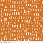 Sale! Bad to the Bone Orange Words Yardage by My Mind's Eye For Riley Blake Designs | SKU #C11924-ORANGE