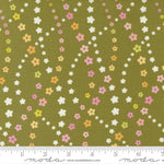 Flower Power Avocado Lazy Daisy Yardage by Maureen McCormick for Moda Fabrics | SKU #33716 18
