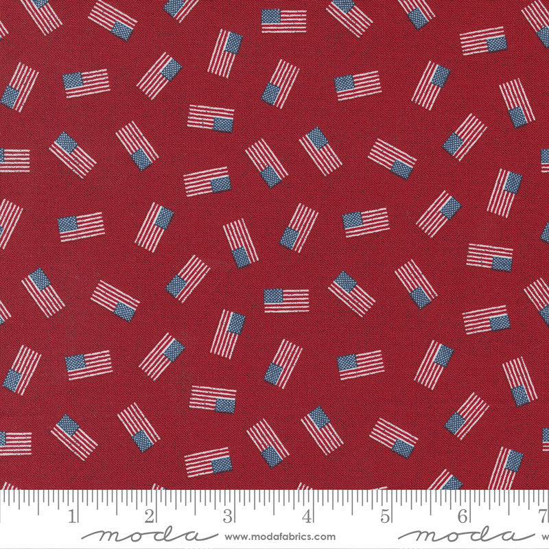 Stateside Apple Red Flag Yardage by Sweetwater for Moda Fabrics 55612 14