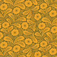 Sale! Local Honey Yellow Flower Bed Yardage by Heather Bailey for FIGO Fabrics | #90660-55