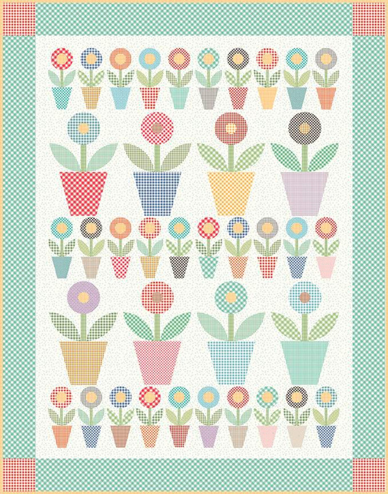 SALE! Gingham Garden Quilt Pattern by Lori Holt of Bee in my Bonnet for Riley Blake Designs | #P120-GINGHAMGARDEN