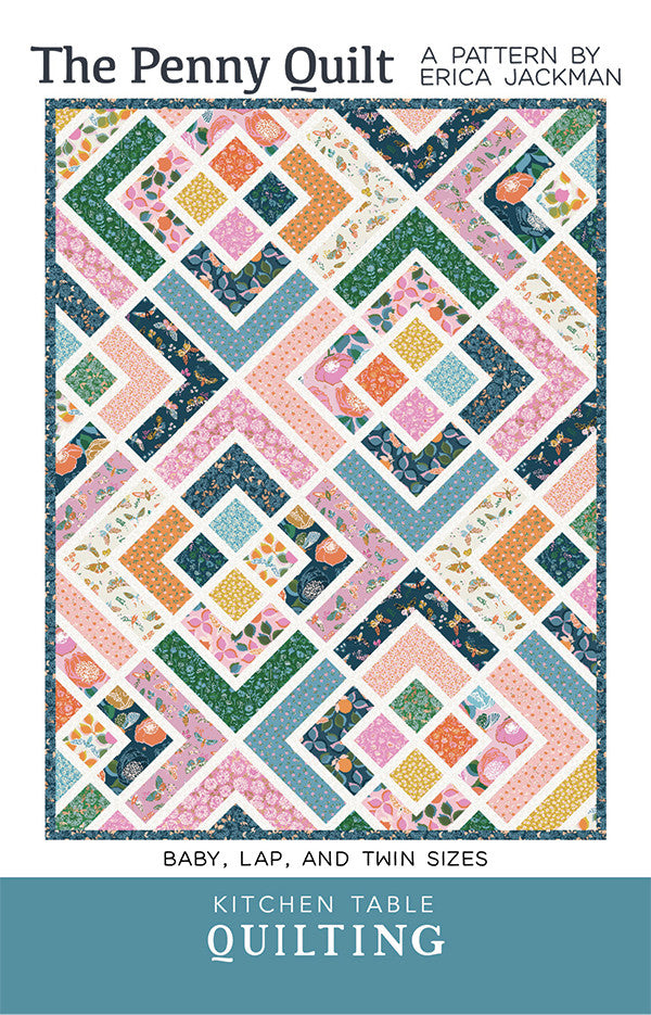 The Penny Quilt Pattern by Kitchen Table Quilting | Multiple Sizes | Modern Quilt Pattern