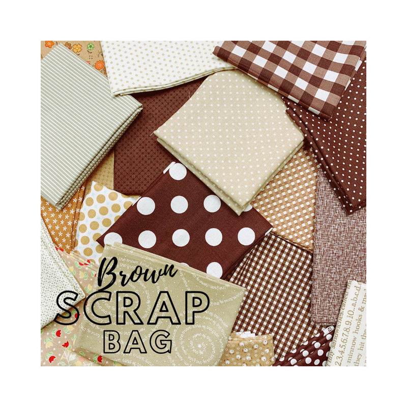 Brown Fabric Scrap Bag - Two Size Options!