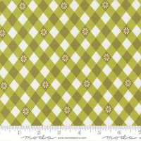 Sale! Flower Power Avocado Picnic Fat Quarter by Maureen McCormick for Moda Fabrics | 33717 18 | REMNANT FAT QUARTER