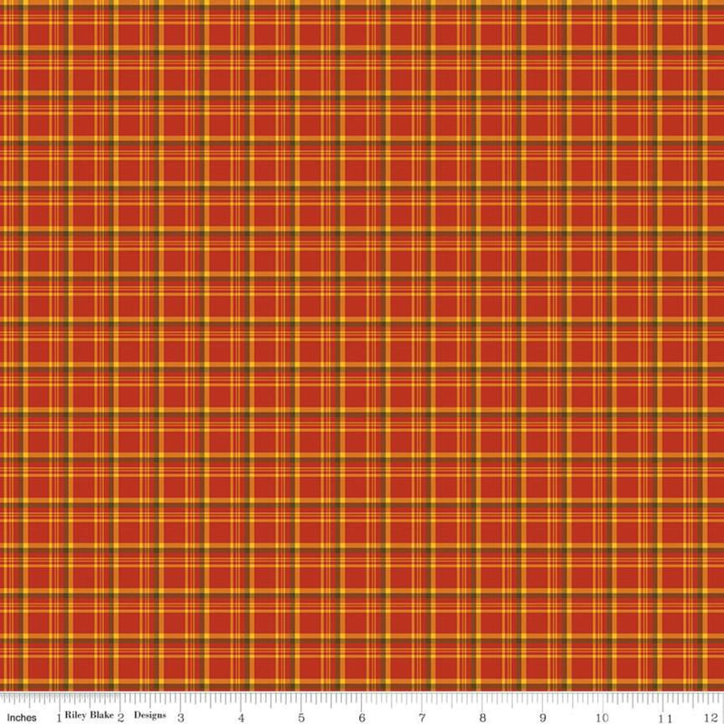 Give Thanks Red Plaid Yardage (C9525 RED)
