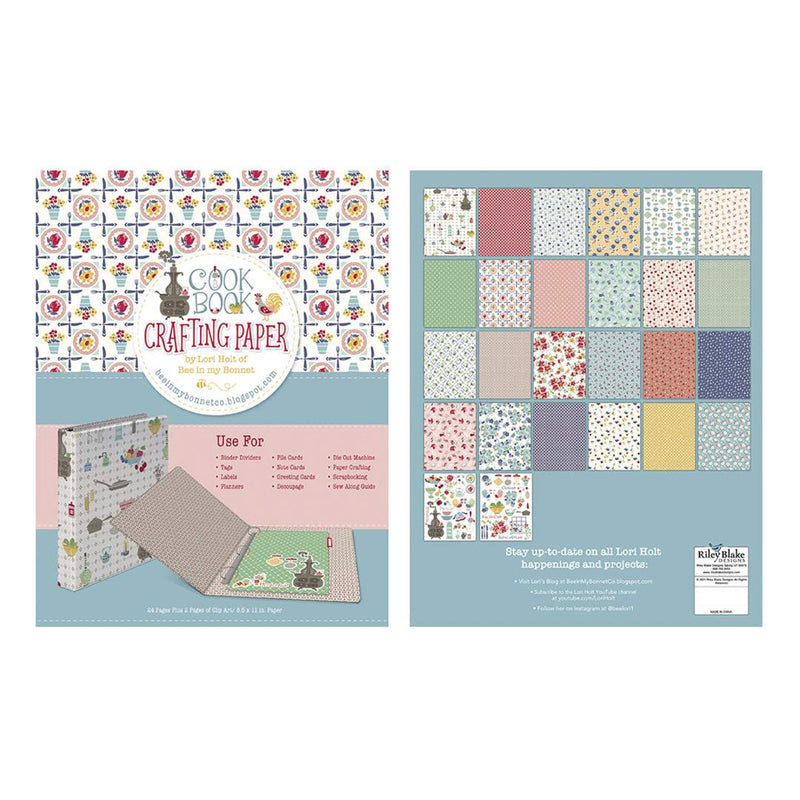Cook Book Crafting Paper Pad by Lori Holt of Bee in my Bonnet #ST-24588
