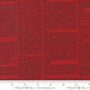 Sale! Graze Red Newsprint Yardage by Sweetwater for Moda Fabrics |55604 26 | Remnant Fat Quarter