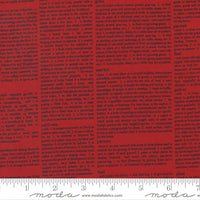 Sale! Graze Red Newsprint Yardage by Sweetwater for Moda Fabrics |55604 26 | Remnant Fat Quarter