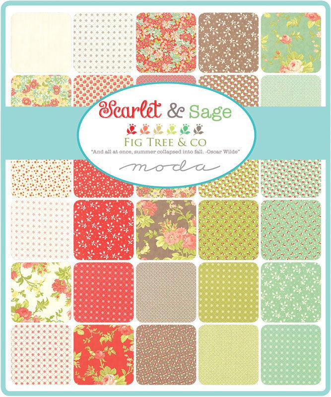 Scarlet and Sage Sage Rosehips by Fig Tree & Co. for Moda (20364 16) - Cut Options Available