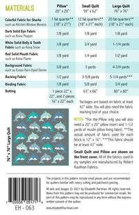 Social Sharks Quilt Pattern by Elizabeth Hartman Fat quarter-friendly Quilt Pattern | EH 063