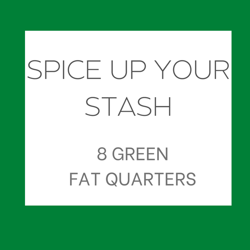 Spice Up Your Stash | 8 Green Fat Quarters | Custom Fat Quarter Bundle | Color Your Stash