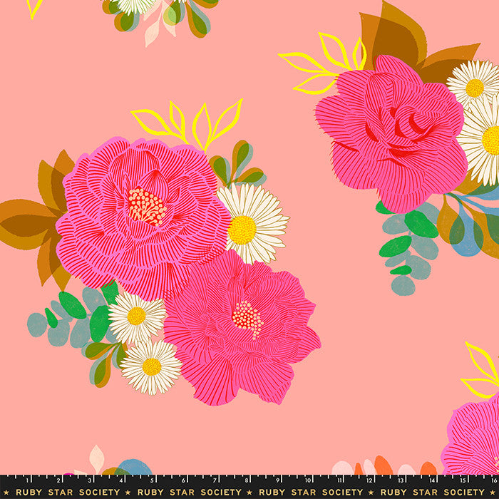 Camellia Balmy Metro Floral 108" Wideback by Melody Miller for Ruby Star Society | SKU #RS0036 11 | 1 yard 31"