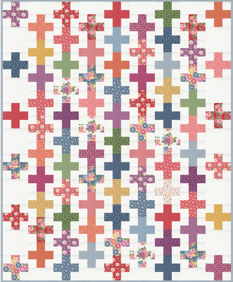 Flirty Quilt Pattern by April Rosenthal of Prairie Grass Patterns | PGP140 | Jelly Roll Friendly!