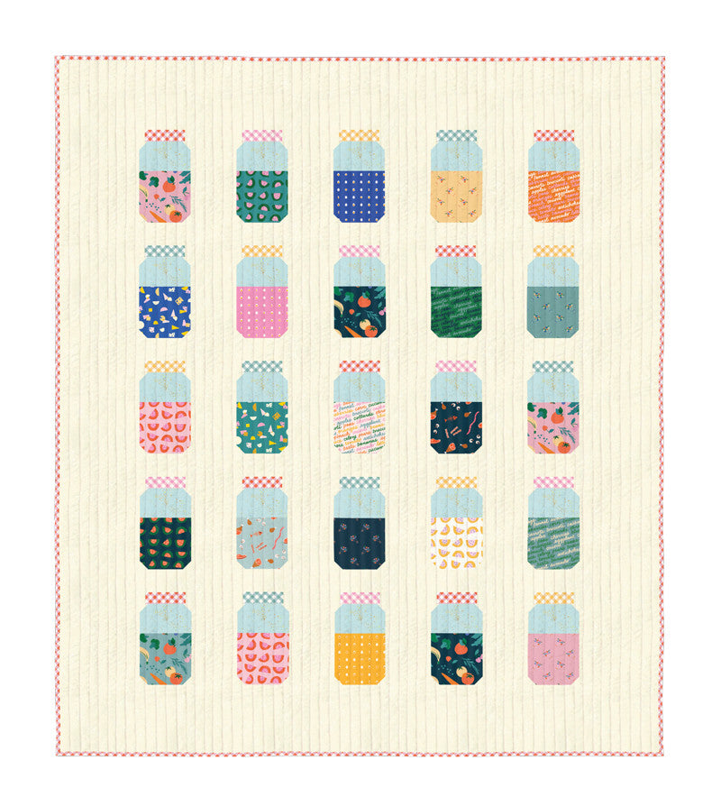 Mason Jar Quilt Kit using Food Group Fabric by Ruby Star Society