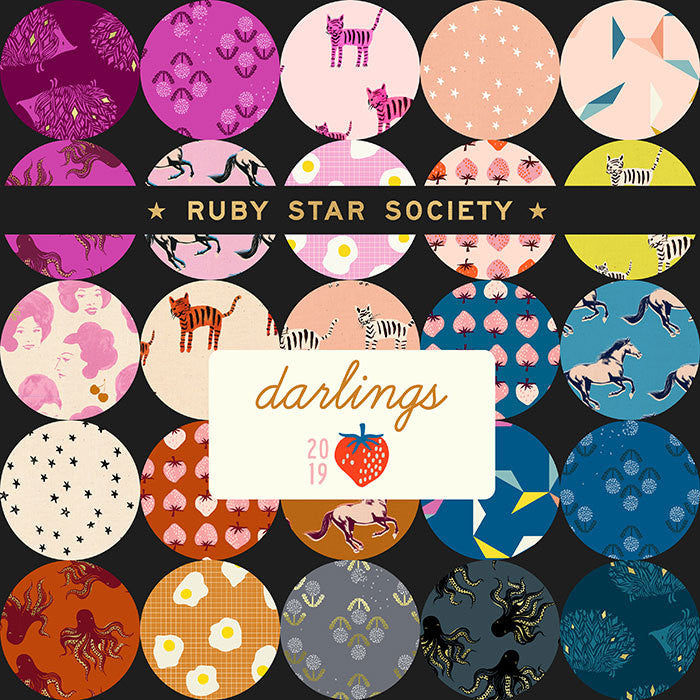 Darlings Blue Raspberry Puff Yardage by Ruby Star Society (RS5014 17)