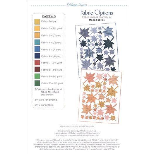 Autumn Leaves Quilt Pattern (WS 01G) - Stitches n Giggles