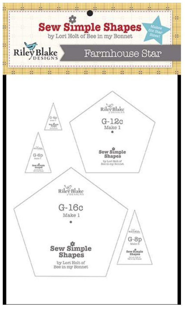 Farmhouse Star Sew Simple Shapes by Lori Holt  | Make the cutest star quilt blocks | STT-11530