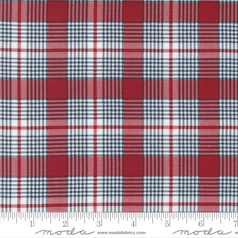 Stateside Apple Red Plaid Yardage by Sweetwater for Moda Fabrics 55614 14