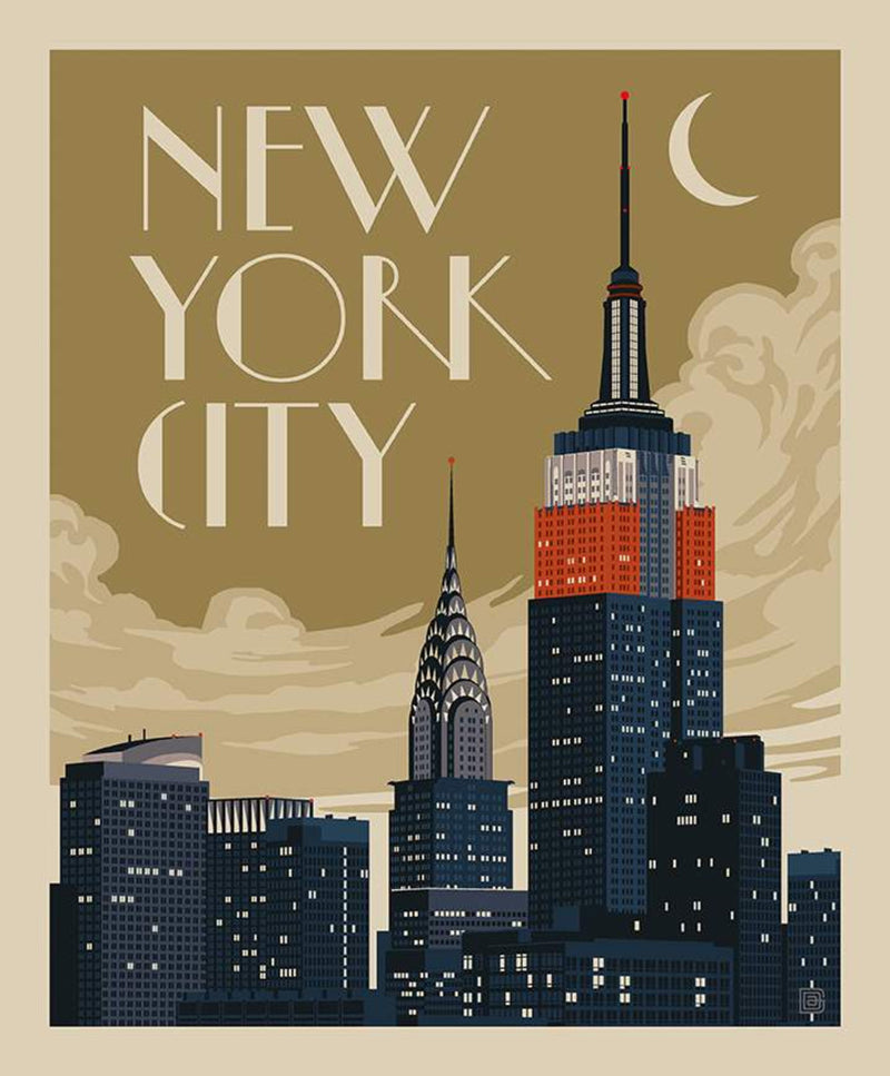 New York City Skyline Destinations Poster Panel (P10024 SKYLINE)
