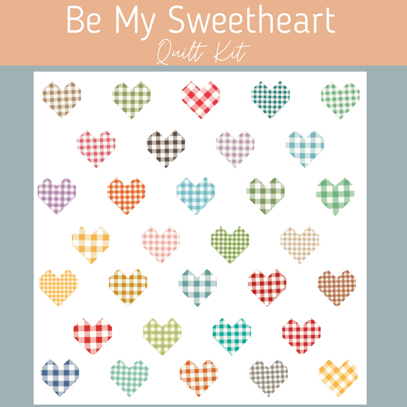 Be My Sweetheart Quilt Kit featuring Lori Holt's Bee Gingham | 48" x 60"