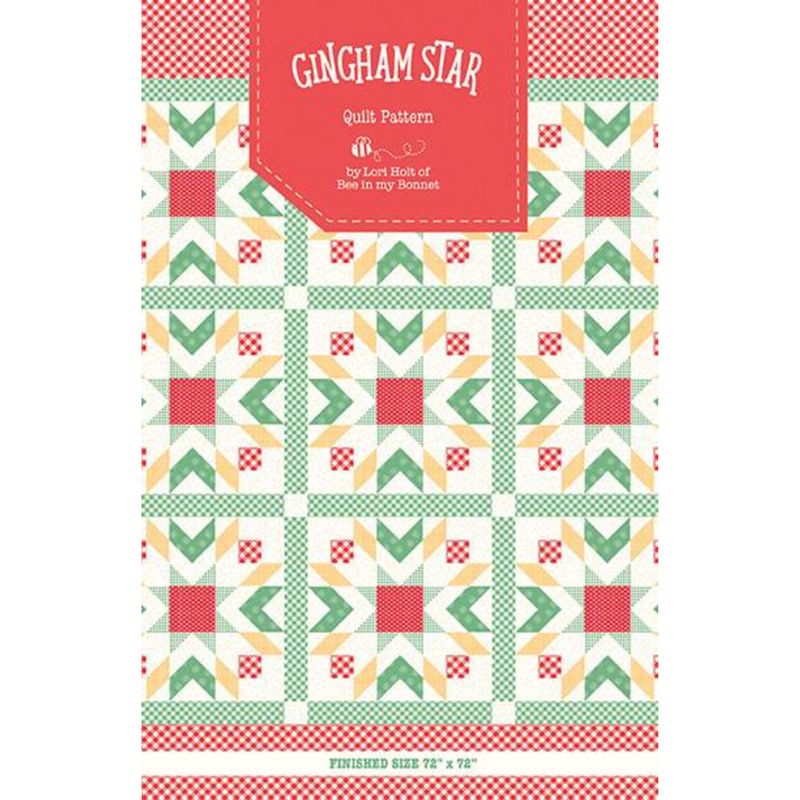 Gingham Star Quilt Pattern by Lori Holt of Bee in my Bonnet of Riley Blake Designs | P120-GINGHAMSTAR