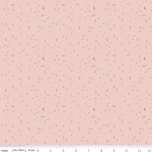 Sleep Tight Pink Starry Night Yardage | SKU #SC10264-PINK - Stitches n Giggles