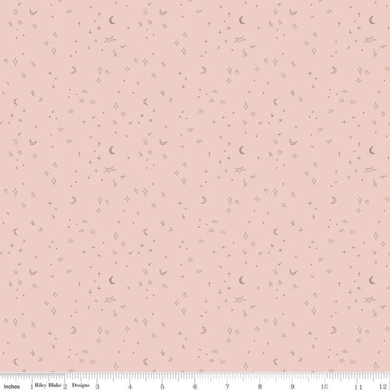 Sleep Tight Pink Starry Night Yardage | SKU #SC10264-PINK - Stitches n Giggles