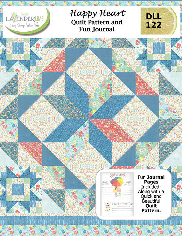 Happy Heart Quilt Pattern and Journal by Lavender Lime - (DLL122)