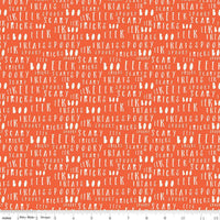 Hey Bootiful Persimmon Words Yardage by My Mind's Eye for Riley Blake Designs |C13134 PERSIMMON