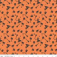 Sale! Hey Bootiful Orange Witch Icons Yardage by My Mind's Eye for Riley Blake Designs |C13131 ORANGE