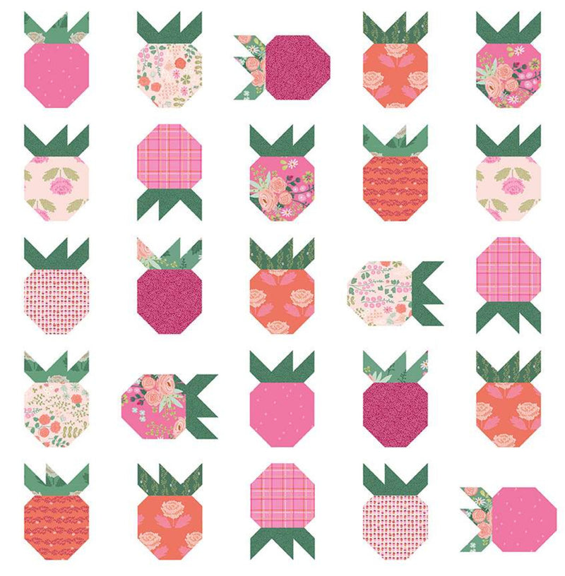 Strawberry Field Quilt Pattern by Citrus and Mint