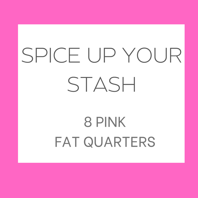 Spice Up Your Stash | 8 Pink Fat Quarters | Custom Fat Quarter Bundle | Color Your Stash