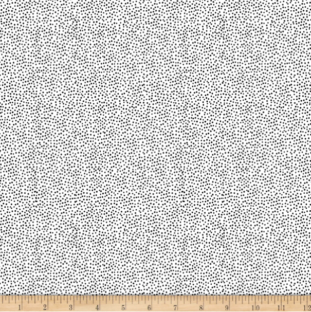 Comfy Flannel White Dots by A.E. Nathan | Soft White Scatter Dots Flannel Fabric