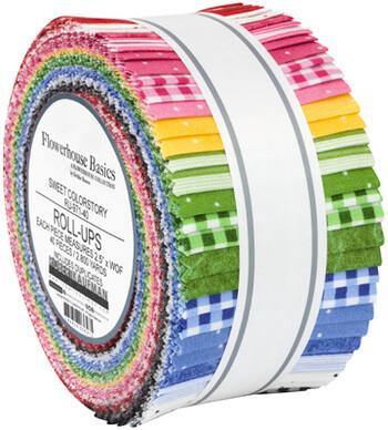 Flowerhouse Basics Sweet Colorstory Jelly Roll | 40 pieces 2.5" x 44" - Stitches n Giggles