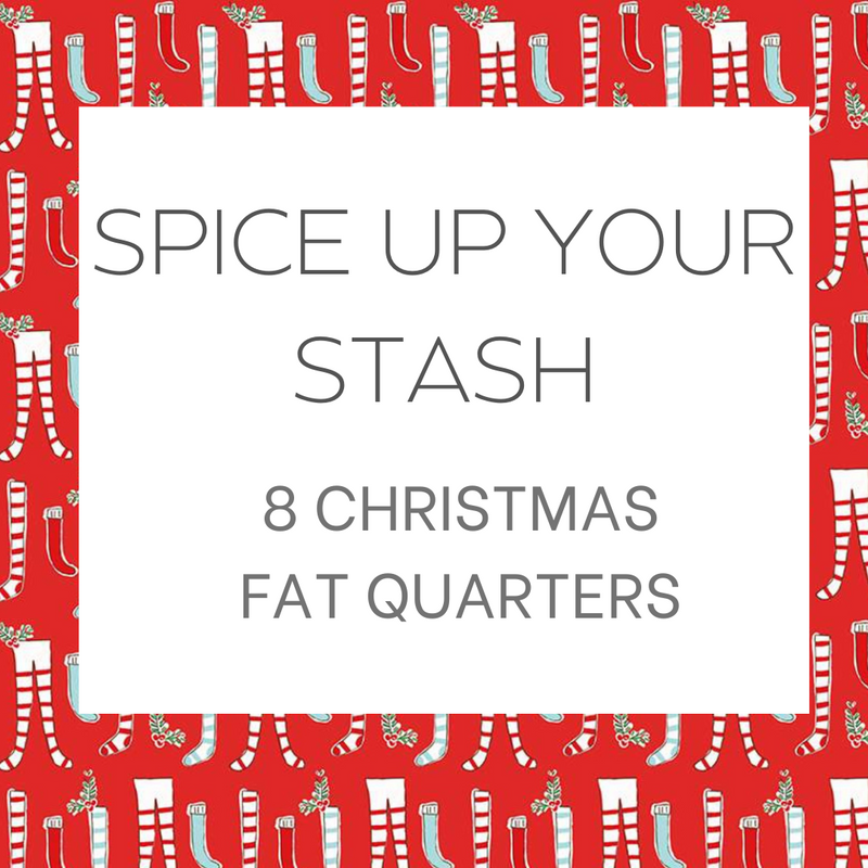 Spice Up Your Stash |  8 Christmas Fat Quarters | Custom Fat Quarter Bundle | Color Your Stash