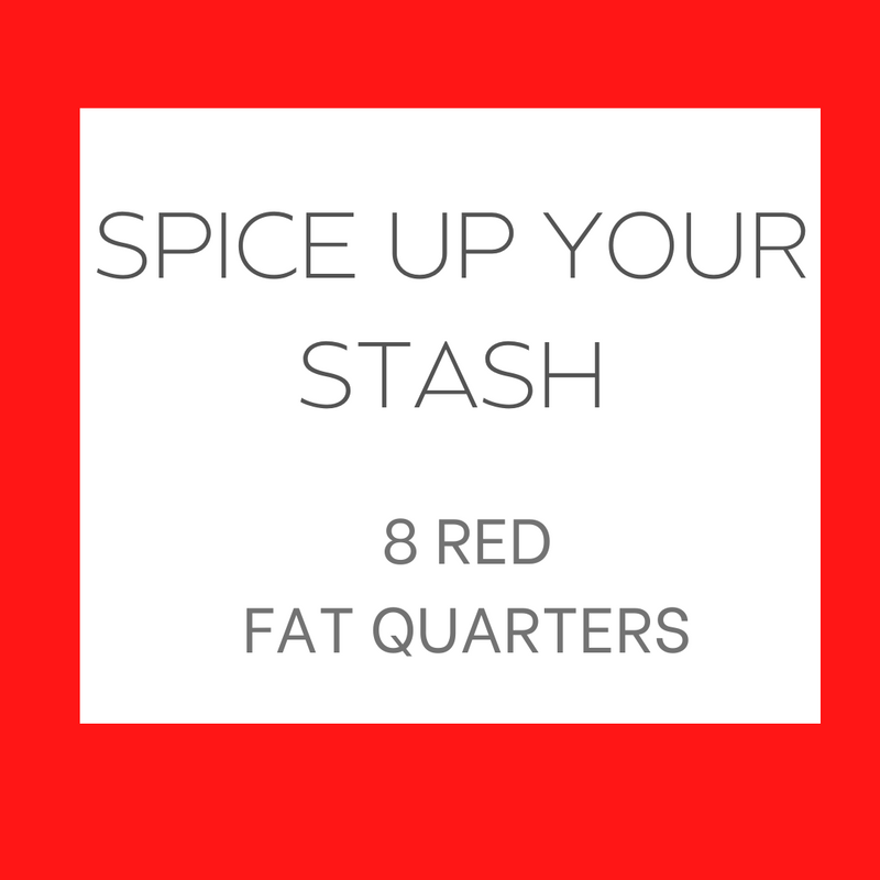 Spice Up Your Stash | 8 Red Fat Quarters | Custom Fat Quarter Bundle | Color Your Stash