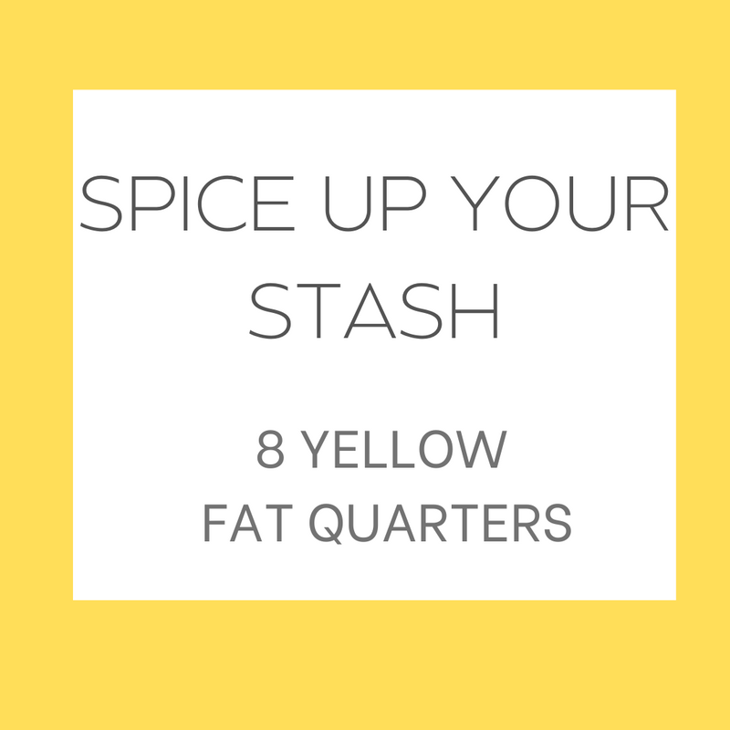 Spice Up Your Stash | 8 Yellow Fat Quarters | Custom Fat Quarter Bundle | Color Your Stash
