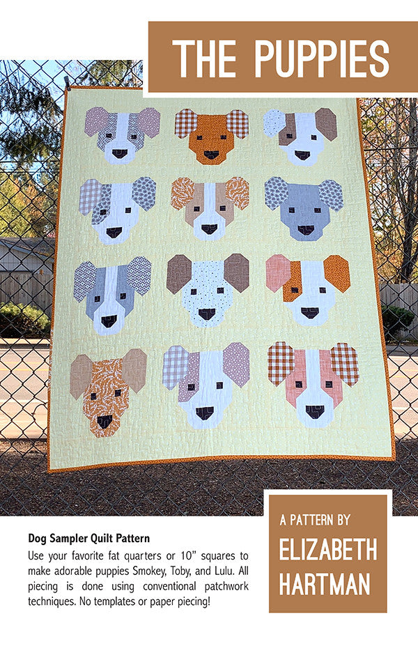 The Puppies Quilt Pattern by Elizabeth Hartman | EH 057 |  Precut Friendly