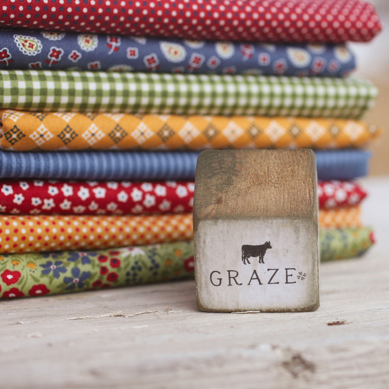 Sale! Graze Red Farm Fresh Yardage by Sweetwater for Moda Fabrics | 55600 16 | Remnant Fat Quarter